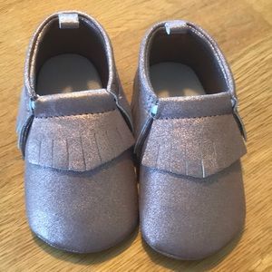 Pink Sparkly moccasins for baby. Size 9-12 mo